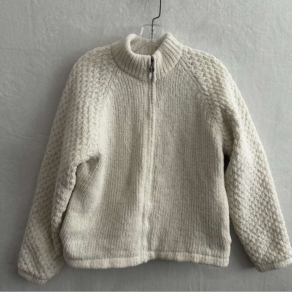 Colorado Clothing Luxury Knits Teddy Fleece Jacket Women’s Medium Cream Full Zip